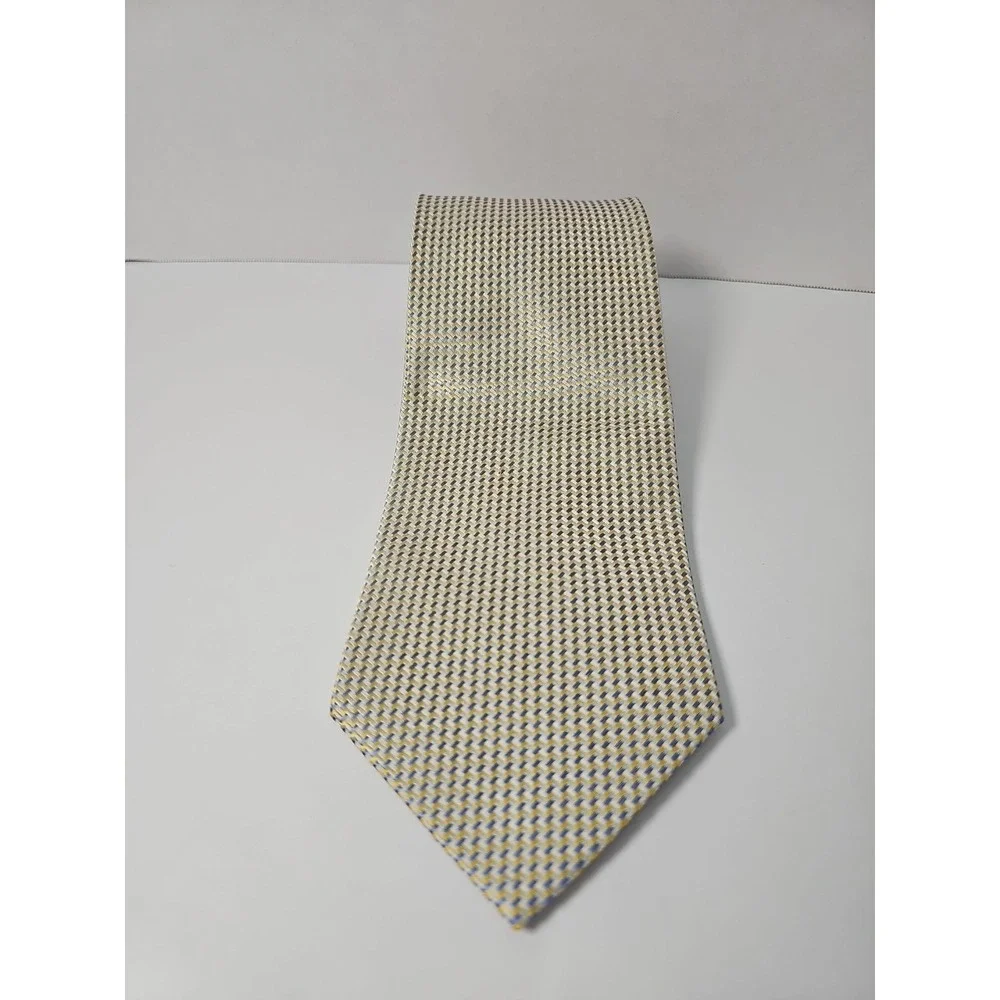 Dicappi Collection Tie 100% Polyester Yellow And‎  Blue
